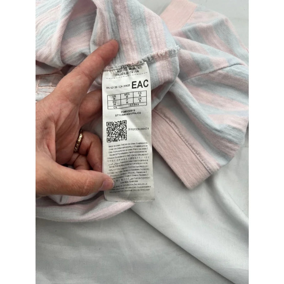 Guess x A$AP Rocky Striped Pastel Crop Top - Pink/Blue - Size M - Picture 7 of 7